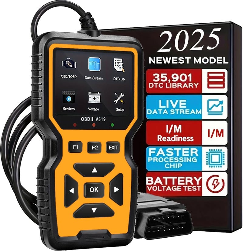 OnRetul OBD2 Scanner Diagnostic Tool - Check Engine Light Code Reader, Reset Function, Data Stream, I/M Readiness, Full Features, Modes 6 & 8, for All 1996+ Vehicles, Automotriz Scanner - Image 1